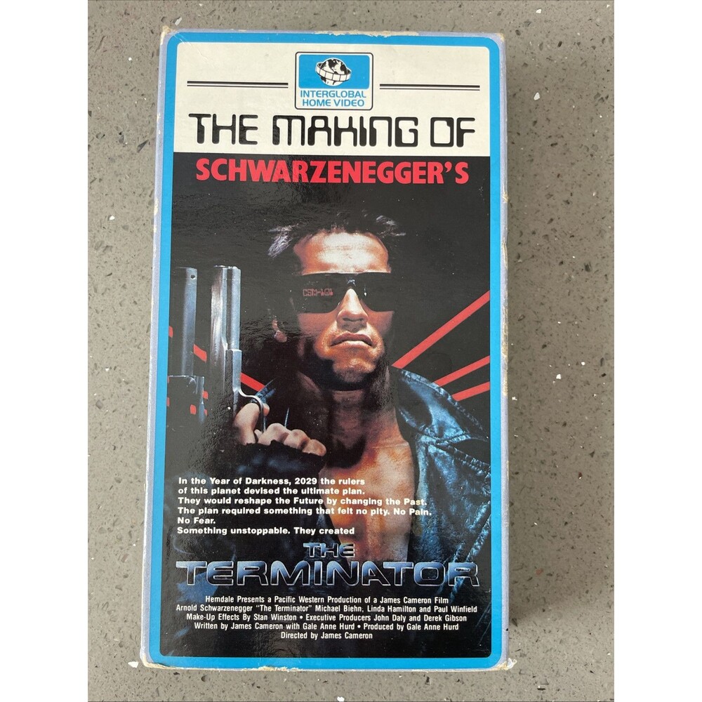 MAKING OF THE TERMINATOR VHS INTERGLOBAL VIDEO ARNOLD SCHWARZENEGGER